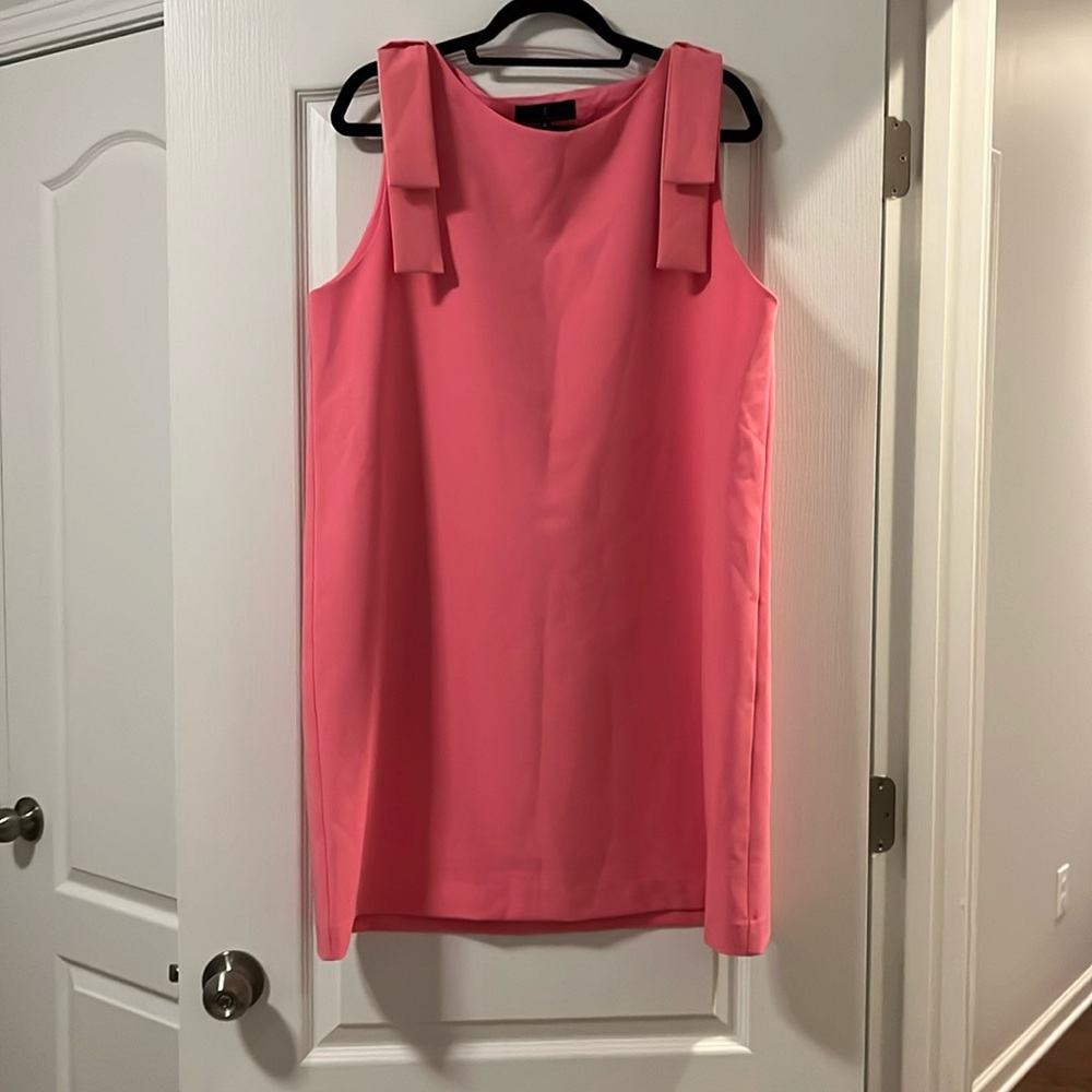 Abbey Glass Pink Tie Shoulder Dress - Picture 2 of 7